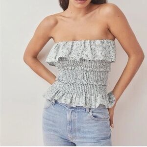Reformation Floral Millet Tube Top